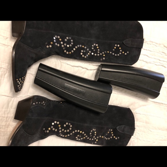 ISABEL MARANT Studded suede knee-high boots - Picture 10 of 12